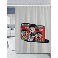 thumbnail image 4 of Cortina de ducha impermeable antimoho Wangwang para accesorios de baño, juego de cortinas, tela de baño, productos opacos y lavables para el hogar, 4 of 5