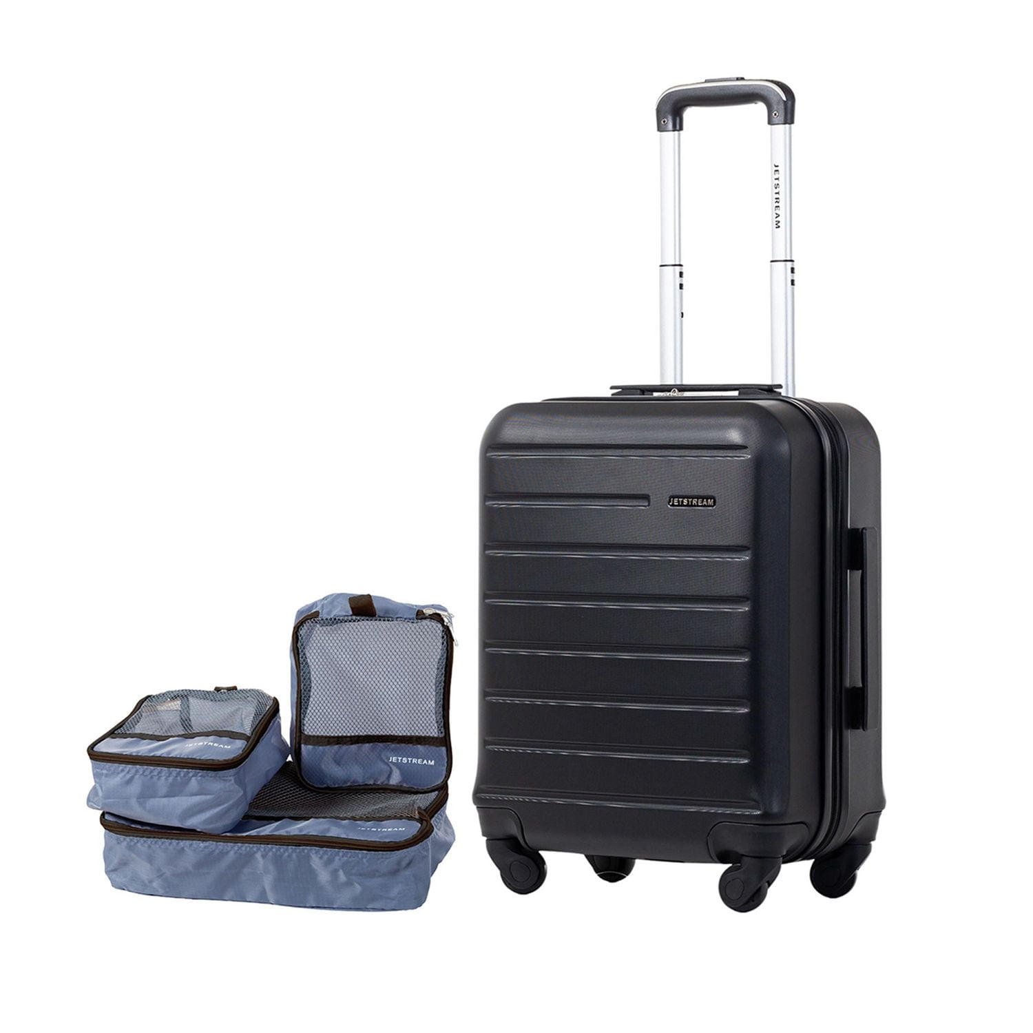 【関税&送料込】Mm The Cube Dark Grey Nylon Spacev Down Jack JT CARRY-ON 3PKCUBES, Carry On Suitcase with Spinner Wheels