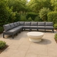 thumbnail image 2 of Meridian Furniture Nizuc Grey Outdoor Patio Modular Sectional, 2 of 8