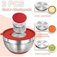 thumbnail image 3 of Mixing Bowls with Airtight Lids Set, 8PCS Stainless Steel Nesting Bowls Set, 3 Grater Attachments & Non-Slip Bottoms, Size 5, 4, 3.5, 2, 1.5QT for Baking & Mixing(Colorful), 3 of 8