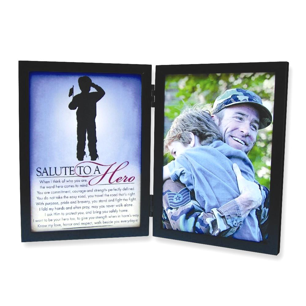 Patriotic Picture Frame with Military Theme Personalize for Your Family/'s Hero