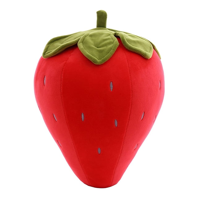 Cojín de fruta creativo, almohada de peluche, lindo peluche de fresa, adorable decoración de fruta, cómodo juguete de peluche de fresa, almohada flexible