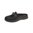 thumbnail image 2 of Willtoo Backless Loafers for Women Woven Backless Loafers Slip on Round Toe Mesh Loafer Mules Open Back Slide in Comfortable Breathable Casual Outdoor Walking Shoes Trendy Summer Beach, 2 of 6