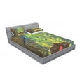 thumbnail image 3 of Natural Cave Bedding Set with Sheet & Covers, Latent Pavilion in Between the Cliffs Discovery of Faith in the Nature Picture, Printed Bedroom Decor 2 Shams, 4 Sizes, Multicolor, by Ambesonne, 3 of 3