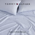 thumbnail image 3 of Sheet Set Tommy Hilfiger Cotton Percale Monogram Stripe Blue, 3 of 8
