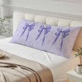 thumbnail image 4 of Purple Bow Body Pillow Covers 20"x54", Cute Bowknot Simple Pure Color Soft Brushed Microfiber Breathable Throw Pillow Covers, Pillowcase with Zipper for Couch Sofa Bedroom Living Room, 4 of 9