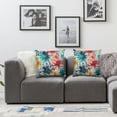 thumbnail image 3 of Jiayy Flower Throw Pillow Covers  - Watercolor Floral Cushion Cases Set of 2 Modern Art Pillowcases Fireworks Shaped Flowers Decorative Pillow Cover for Couch Bedroom, 3 of 6