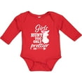 thumbnail image 3 of Inktastic Hunting Girls Hunt Too Only Prettier with Doe and Arrow Girls Long Sleeve Baby Bodysuit, 3 of 5