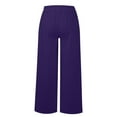 thumbnail image 3 of YDKZYMD Sweatpants for Women with Pockets Clearance Wide Leg High Waisted Teen Girls Elasticwaist Jogger Pants Fall Flare with Pockets Sweatpants Petite Clearance Straight Leg Baggy Pants Purple S, 3 of 7