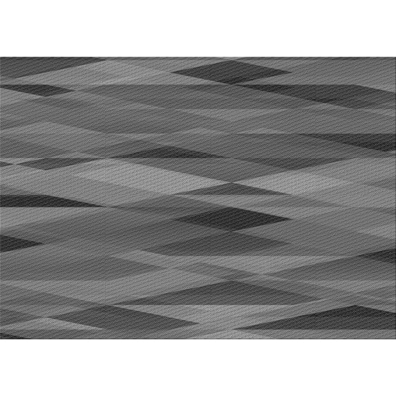 Ahgly Company Indoor Rectangle Patterned Battleship Gray Area Rugs, 8' x 10'