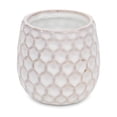 thumbnail image 3 of Maceta de cerámica con diseño hexagonal blanco de Cheung, 3 of 3