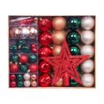 thumbnail image 1 of Adornos navideños de bolas, adornos navideños, regalo ideal y práctico, para de , decoraciones para árboles de para festivales de Rojo verde marrón, 1 of 8