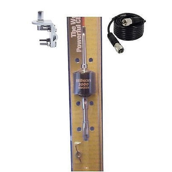 Wilson 305-492 Trucker 2000 BLACK CB Radio Antenna 5" Shaft,9FT COAX,BRKT,STUD