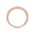thumbnail image 5 of 1/10 ct. t.w Round Cut Lab Created Moissanite Diamond Half Eternity Stackable Band Ring For Women In 10K Solid Rose Gold (G-H Color, VVS1 Clarity, 0.10 Cttw)-5, 5 of 8