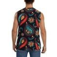 thumbnail image 4 of Fotbe Paisley1 Men's Camiseta sin Mangas Estampada para Hombres, Playera Casual para Gimnasio, Entrenamiento, Playa-Medium, 4 of 7