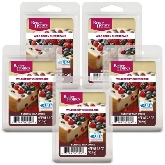 Better Homes and Gardens Wax Cubes, Berry Cheesecake, 5pk