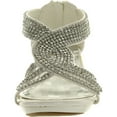 thumbnail image 2 of Fabulous Angel-37K Little Girls Bling Rhinestone Platform Dress Heels Sandals, 2 of 4