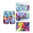 thumbnail image 5 of Little Girls Athletic Biketard Basic Dance Gymnastics Leotards with Shorts Colorful Hair Scrunchie Toddler Kids Girls Long Sleeve Tumbling Dancewear, 5 of 6