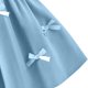 thumbnail image 5 of Vestido de verano para niños, de color liso, con lazo, informal, sin tirantes, sin mangas, con cuello redondo, de poliéster, 5 of 8