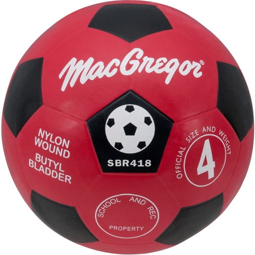 MacGregor Soccer Ball, Size 4, Red