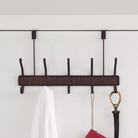 Bronze over The Door 5 Hook Hanging Rack  Bronze