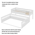thumbnail image 6 of Bellemave Twin XL over Queen Size Bunk Bed Convertible 2 Bunk Bed Frame with Guardrails and Inclined Ladder Queen Floor Bunk Bed for Teens, Adult ( Twin XL over Queen, Off White ), 6 of 11