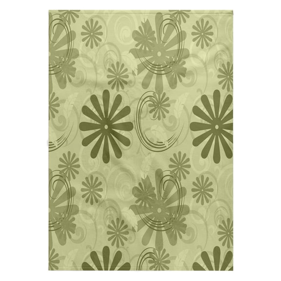 3dRose, Sage Green Floral- Whimsical Art- Flowers, 22x30 Bath Hand Pool Towel