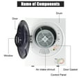 thumbnail image 5 of Compact Portable Household clothes Dryer 1.6cuft with Stainless Steel Drum Black and White 120V MECHANICAL Control ETL Certification, 5 of 17