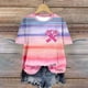 thumbnail image 1 of Fiudx Camisas de Mujer Blusas Casuales de Moda para Mujer Camiseta Estampada con Cuello Redondo Tops de Manga Corta, 1 of 5