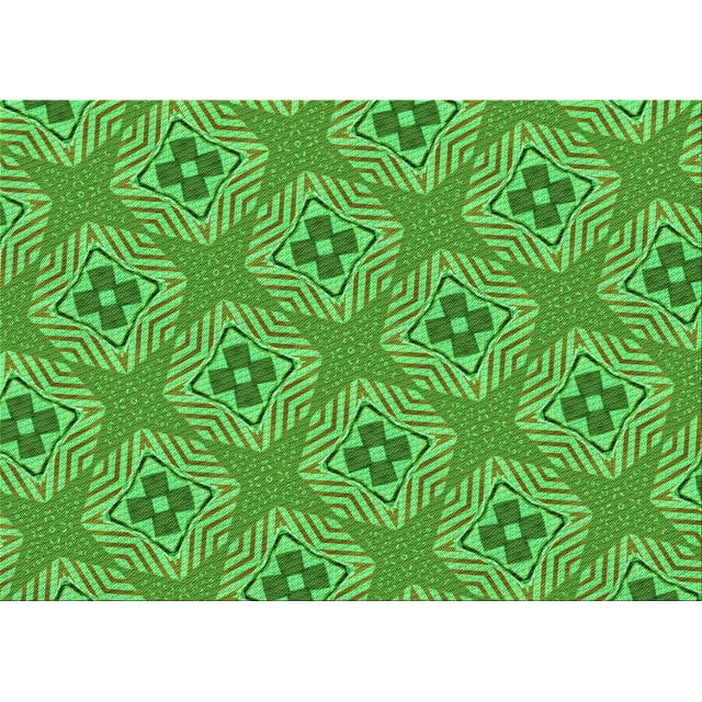 Ahgly Company Tapis d'Intérieur Lavable en Machine Rectangulaire Vert Néon Transitionnel, 8 Pieds x 10 Pieds