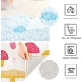 thumbnail image 7 of SKYSONIC Bath Mats Toiletry Mat, Fluffy Plush Absorbent Bath Rugs Carpet with Non Slip Bottom for Bathroom Floor Toilet Tub and Shower-Red Yellow Mushroom, 7 of 7