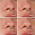 thumbnail image 5 of Hinged CZ Septum Rings - 316L Surgical Steel Nose Rings Hoops for Women 20G/18G/16G Cartilage Earrings Conch Piercing Jewelry Helix Rook Tragus Lobe Daith Snug Belly Button Ring 6mm-10mm, 5 of 12