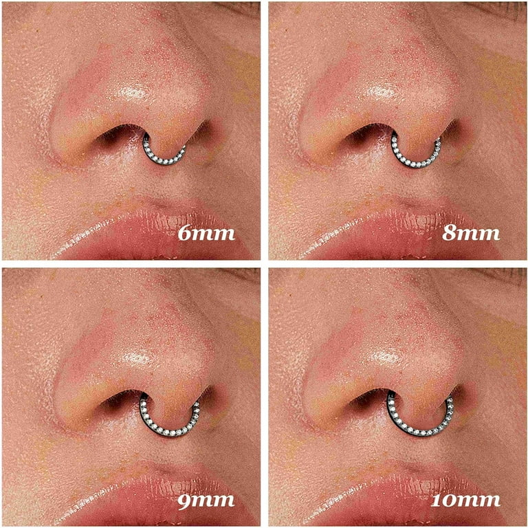 Bijoux Piercing 16G Lot 3 Anneaux Piercing Cartilage OUFER - 16G Acier 316L - Diamètres 8mm Et 10mm - Pour Helix, Tragus, Lèvre Boucles Oreille Rook Conch