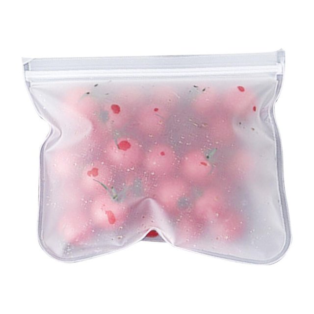 Bolsa sellable transparente reutilizable para alimentos vegetales para refrigerador, bolsa hermética, apto para uso alimentario, apto para congelador, mantenimiento fresco, 22x20cm