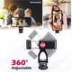 thumbnail image 2 of Metal Phone Tripod Mount ST-10,Universal 360° Smartphone Adaptador con 2 zapatas de montaje en frío,ajustable del teléfono celular abrazadera de soporte,compatible con iPhone,todos los, 2 of 17