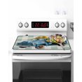 thumbnail image 2 of Stove Top Covers for Electric Stove, Blue Truck Yellow Sunflower Kitchen Glass Ceramic Electric Cooktop Covers 36''x21'', Summer Teal Plaid Vintage HeatResistant Oven/Countertop/Dishwasher Protector, 2 of 3