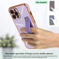 thumbnail image 6 of Compatible with iPhone 12 Pro Max Case Thin for Women Girls,Soft TPU Plating Bumper Wristband Holder Bling Phone Case Slim Anti-Scratch Shockproof Love Heart Cute Case Cover(Elegant Purple), 6 of 14