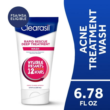 Clearasil Rapid Rescue Deep Treatment Wash, Normal to Oily Skin, 6.78 fl oz