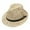 Beige, variant on Adult Unisex Summer Fashion Sunscreen Straw Beach Casual Cowboy Hat, White
