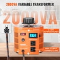 thumbnail image 3 of VEVOR 2000VA Auto Variable Voltage Transformer, 15.3 Amp, 110V Input 0-130V Output AC Voltage Regulator, with LCD Display 4 Extra Fuses Thermal Control Switch for Home Industrial Office, 3 of 9