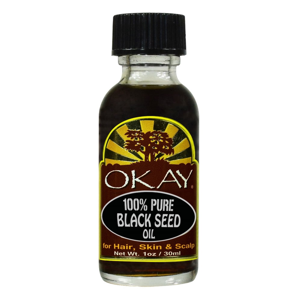 Okay 100 Pure Black Seed Oil For Hair and Skin, 1 Oz