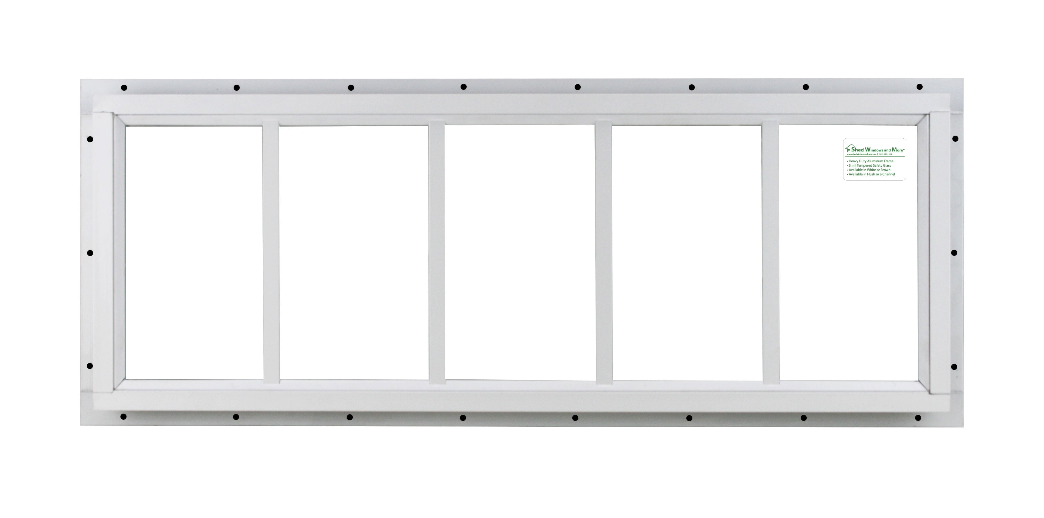 Shed More View Window 18/" x 29/" White J-Channel Playhouse Window Shed Treehouse