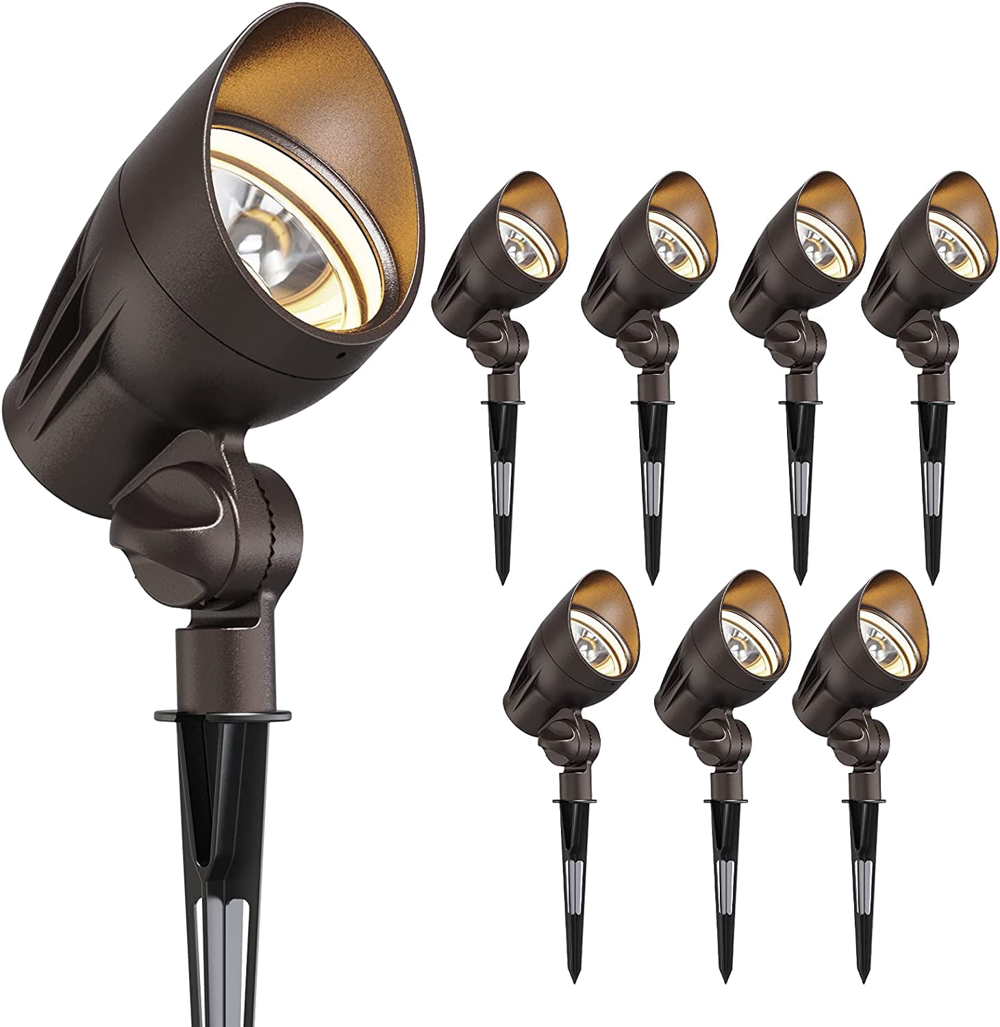 GOODSMANN Landscape Lights 8PK Low Voltage Spot Lights 5W LED Landscape