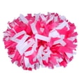 thumbnail image 2 of Plastic Cheer Pom Poms Cheerleading Cheerleader Gear 2 pieces one pair poms(Hot Pink/White), 2 of 2