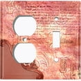 thumbnail image 4 of Metal Light Switch Plate Cover Blue Floral Damask Frame Honeycomb Trim DAM059, 4 of 13