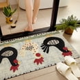 thumbnail image 4 of JML Non-Slip Microfiber & Rubber Doormat - Soft Entryway Rug for Home/Office (16"x24") - Easy Clean Door Mat for Indoor/Outdoor Use, Three Chickens, 4 of 5