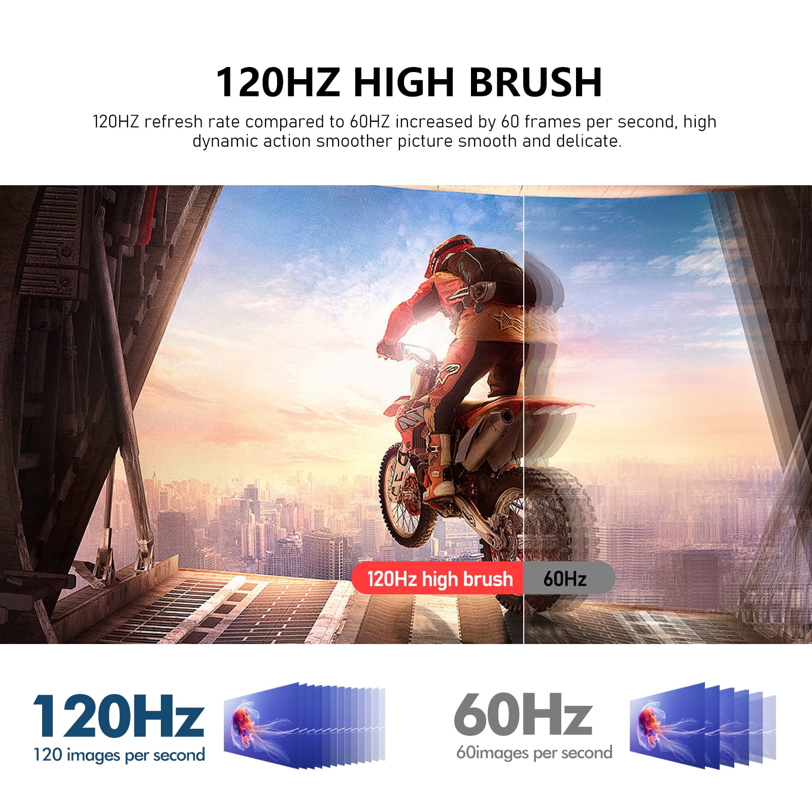 Gawfolk 24-Inch Curved Gaming Monitor 120Hz Full HD 1080P Built-In Speakers Tilt Adjustable