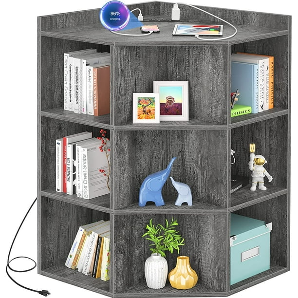 Homieasy Corner with Charging Station, Corner Storage with USB