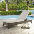 thumbnail image 2 of Pemberly Row Wicker Patio Chaise Lounge in Brown and Sand, 2 of 10