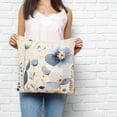 thumbnail image 2 of Spring Blue Floral Pillow Covers 20x20 Inch Decorative Throw Pillow Cover, Vintage Garden Wildflowers Botanical Sofa Pillowcases Accent Cushion Case Home Decor Bedroom Living Room, 2 of 6